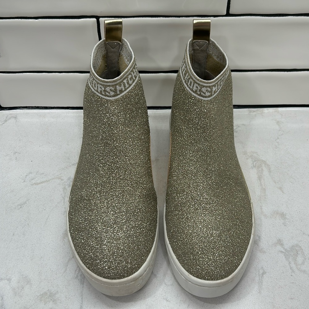 MICHAEL KORS GROVER Slip-On Sneakers Metallic Size: 7 - Picture 3 of 16